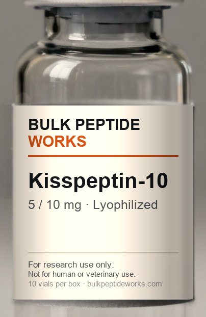Vial of Kisspeptin-10, labelled with the available strengths