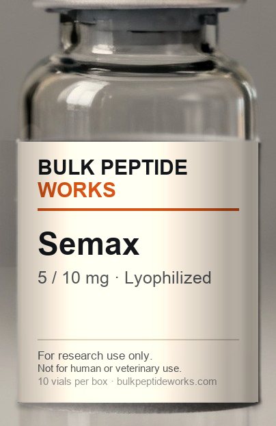 Vial of Semax, labelled with the available strengths